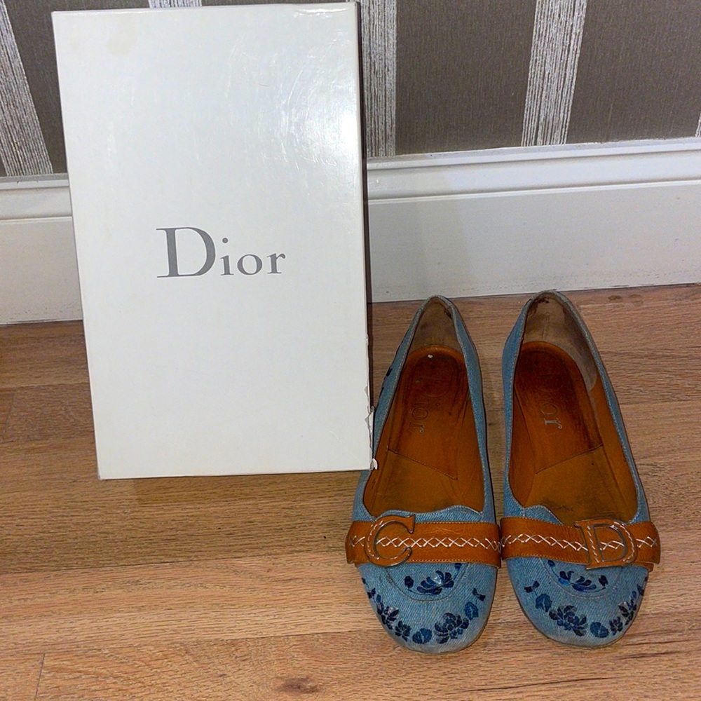 Dior ! Denim Flats ! 100% authentic !